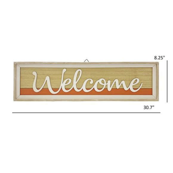 30" Laser Cut Painted Wooden Framed Welcome Indoor Sign, Home Decor, Gift, New - Picture 4 of 4